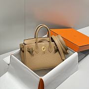 Hermes Mini Birkin Light Brown Toge Bag - 20cm - 5