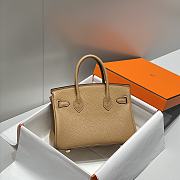 Hermes Mini Birkin Light Brown Toge Bag - 20cm - 4