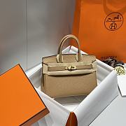 Hermes Mini Birkin Light Brown Toge Bag - 20cm - 3