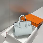 Hermes Mini Birkin Light Blue Toge Bag - 20cm - 4