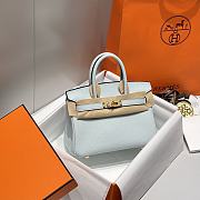 Hermes Mini Birkin Light Blue Toge Bag - 20cm - 3