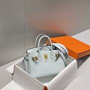 Hermes Mini Birkin Light Blue Toge Bag - 20cm - 2