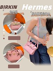 Hermes Mini Birkin Pink Toge Bag - 20cm - 1