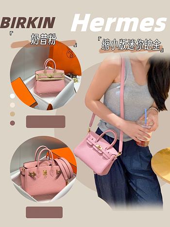 Hermes Mini Birkin Pink Toge Bag - 20cm