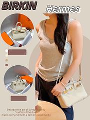 Hermes Mini Birkin Off White Toge Bag - 20cm - 1