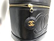 Chanel Vanity Cosmetic Case Black Leather Bag - 2