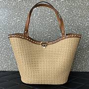 Valentino Garavani Rockstud Raffia Tote - 31x30x13.5cm - 1