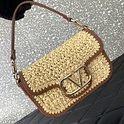 Valentino Garavani Alltime Raffia Shoulder Bag - 23.5x18x8cm - 2