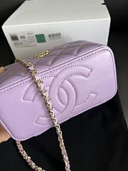 Chanel Vanity Light Purple With Top Handle  - 6