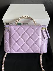 Chanel Vanity Light Purple With Top Handle  - 5