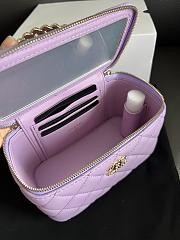 Chanel Vanity Light Purple With Top Handle  - 4