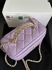 Chanel Vanity Light Purple With Top Handle  - 3