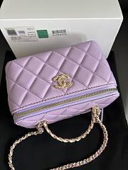 Chanel Vanity Light Purple With Top Handle  - 2