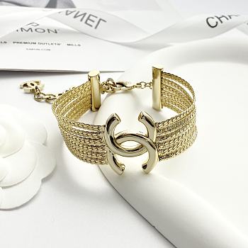 Chanel Gold Bracelet CC Logo