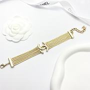 Chanel Gold Bracelet CC Logo - 5