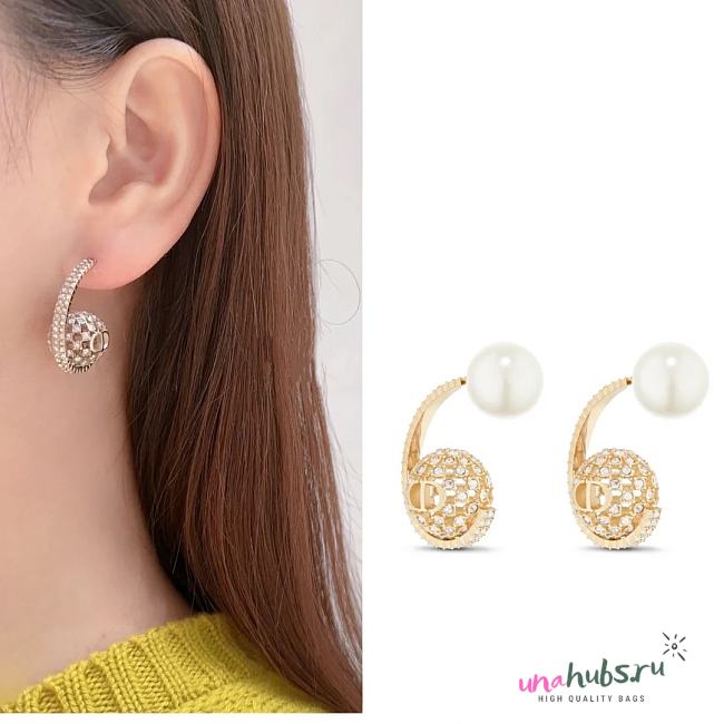 Dior Diamond Ball Earrings - 1