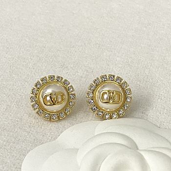 Valentino Garavani VLOGO Stud Earrings in Metal