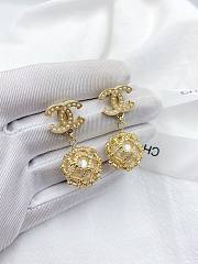 Chanel Gold Ball With Pearl Inside Earrings - 4