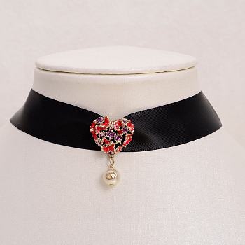 Dior Black With Heart Logo Choker