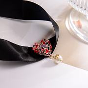 Dior Black With Heart Logo Choker - 6