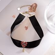 Dior Black With Heart Logo Choker - 3