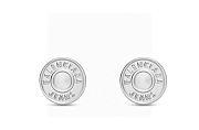 Balenciaga Jeans Stud Earrings in Silver - 1