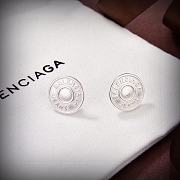 Balenciaga Jeans Stud Earrings in Silver - 4