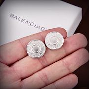 Balenciaga Jeans Stud Earrings in Silver - 3