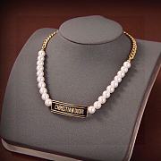 Dior Beaded Pearl Chain Necklace - 1