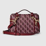 Gucci Rosso Ancora red Super mini bag with GG Shadow  - 2