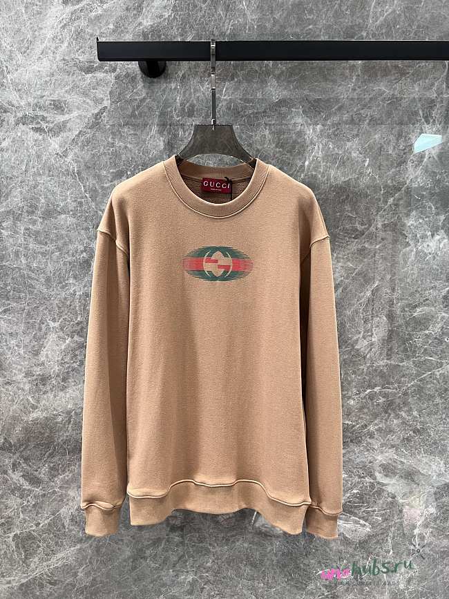 Gucci Cotton jersey sweatshirt in beige - 1