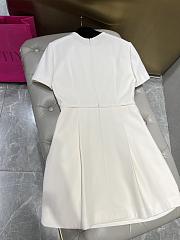 VALENTINO Wool-Silk Elegant White Dress - 5