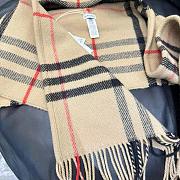 Burberry Check Wool Cashmere Hooded Scarf - 2