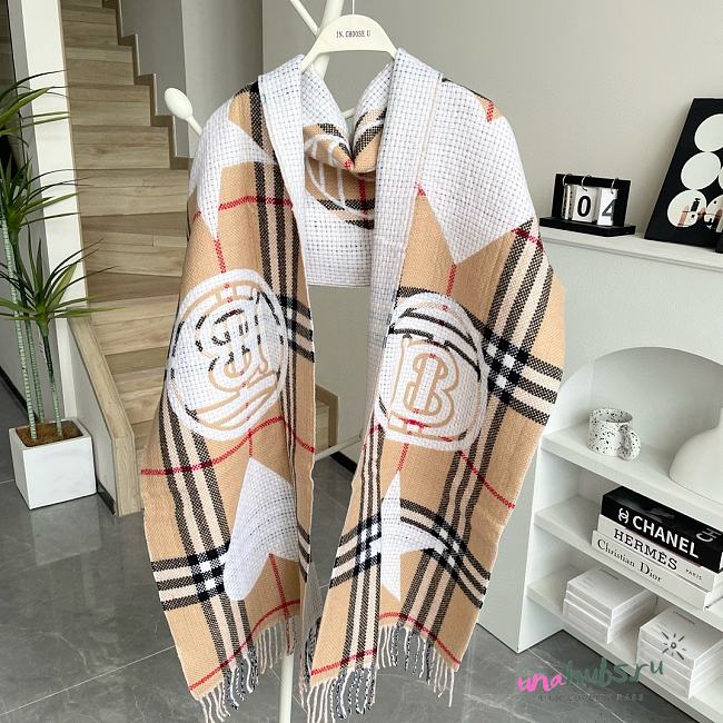 Burberry  Wool-Cashmere Printed Scarf - 1