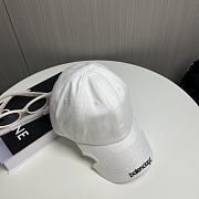 Balenciaga White Embroidered-logo Six-panel Cap - 2