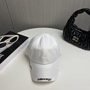 Balenciaga White Embroidered-logo Six-panel Cap - 3