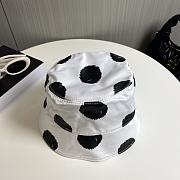 Prada Panama Re Nylon Metal Triangle logo polka dot hat - 5