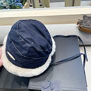 Prada Fur Denim Bucket Hat - 6