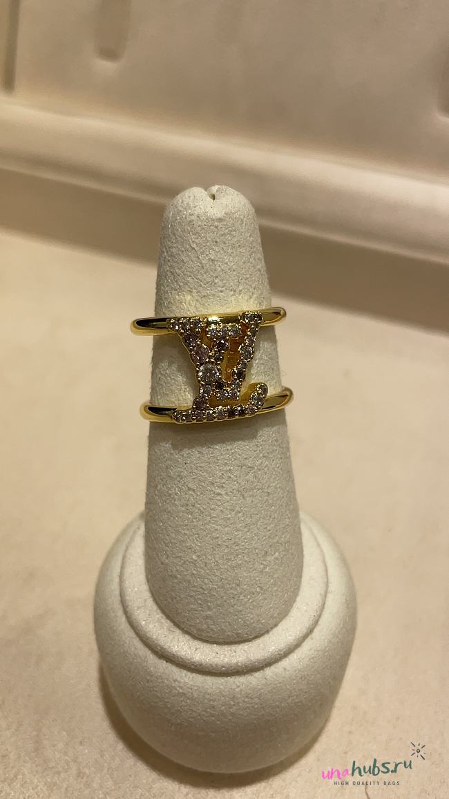 Louis Vuitton Monogram Gold & Diamond Ring  - 1