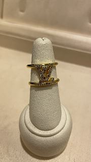 Louis Vuitton Monogram Gold & Diamond Ring  - 1
