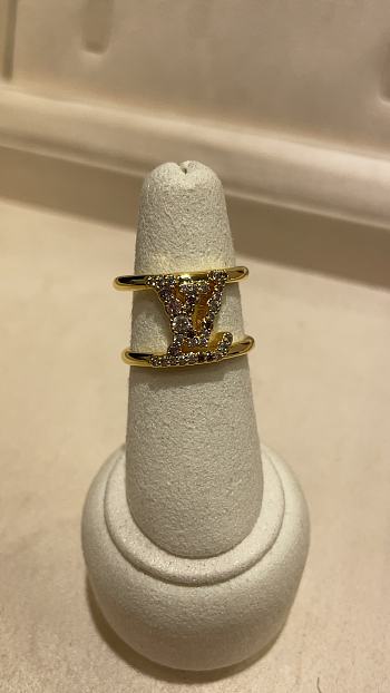 Louis Vuitton Monogram Gold & Diamond Ring 