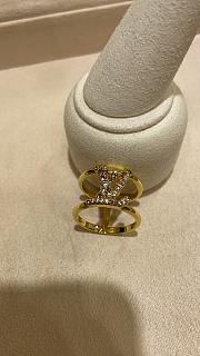 Louis Vuitton Monogram Gold & Diamond Ring  - 3
