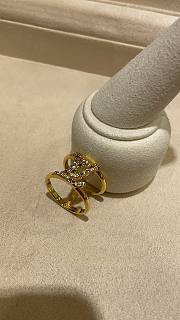 Louis Vuitton Monogram Gold & Diamond Ring  - 2