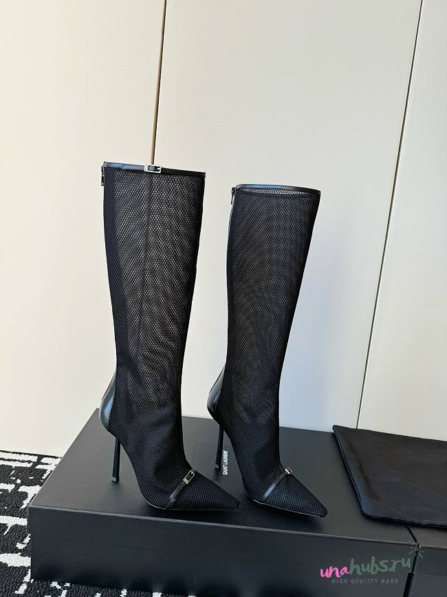 YSL Oxalis long black boots - 1