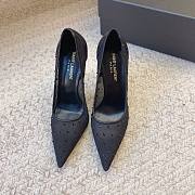 YSL ANJA pumps in rhinestone mesh in black 10.5cm - 3