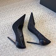 YSL ANJA pumps in rhinestone mesh in black 10.5cm - 2