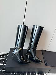 YSL 110mm vendome leather buckle long boots - 1