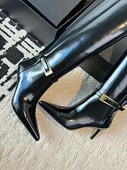 YSL 110mm vendome leather buckle long boots - 5