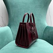 YSL Sac De Jour Crocodile Leather In Burgundy - 22x11.5x17.5 - 6