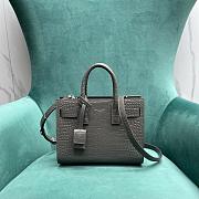 YSL Sac De Jour Nano In Crocodile Grey Bag - 22x11.5x17.5 - 1